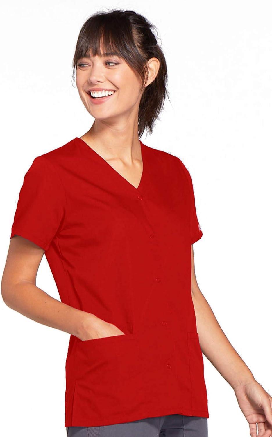imageScrubs for Women Workwear Originals Snap Front Top 4770Red