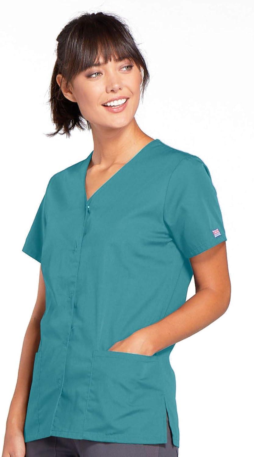 imageScrubs for Women Workwear Originals Snap Front Top 4770Teal Blue