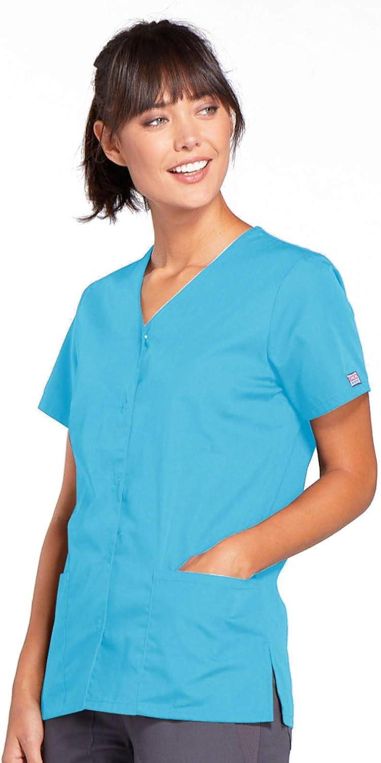 imageScrubs for Women Workwear Originals Snap Front Top 4770Turquoise
