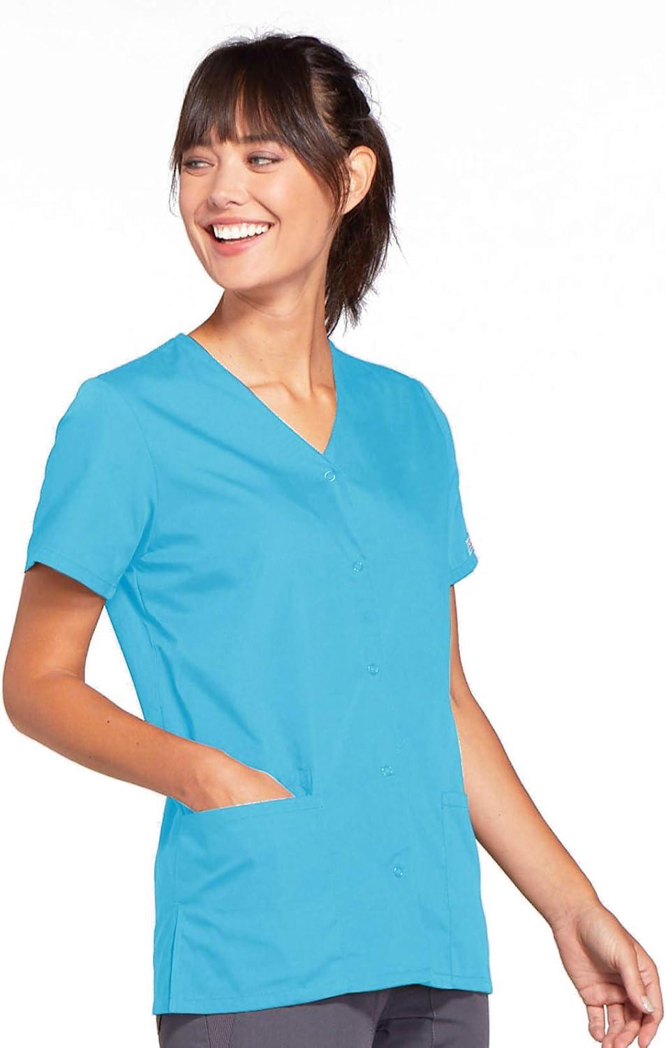 imageScrubs for Women Workwear Originals Snap Front Top 4770Turquoise
