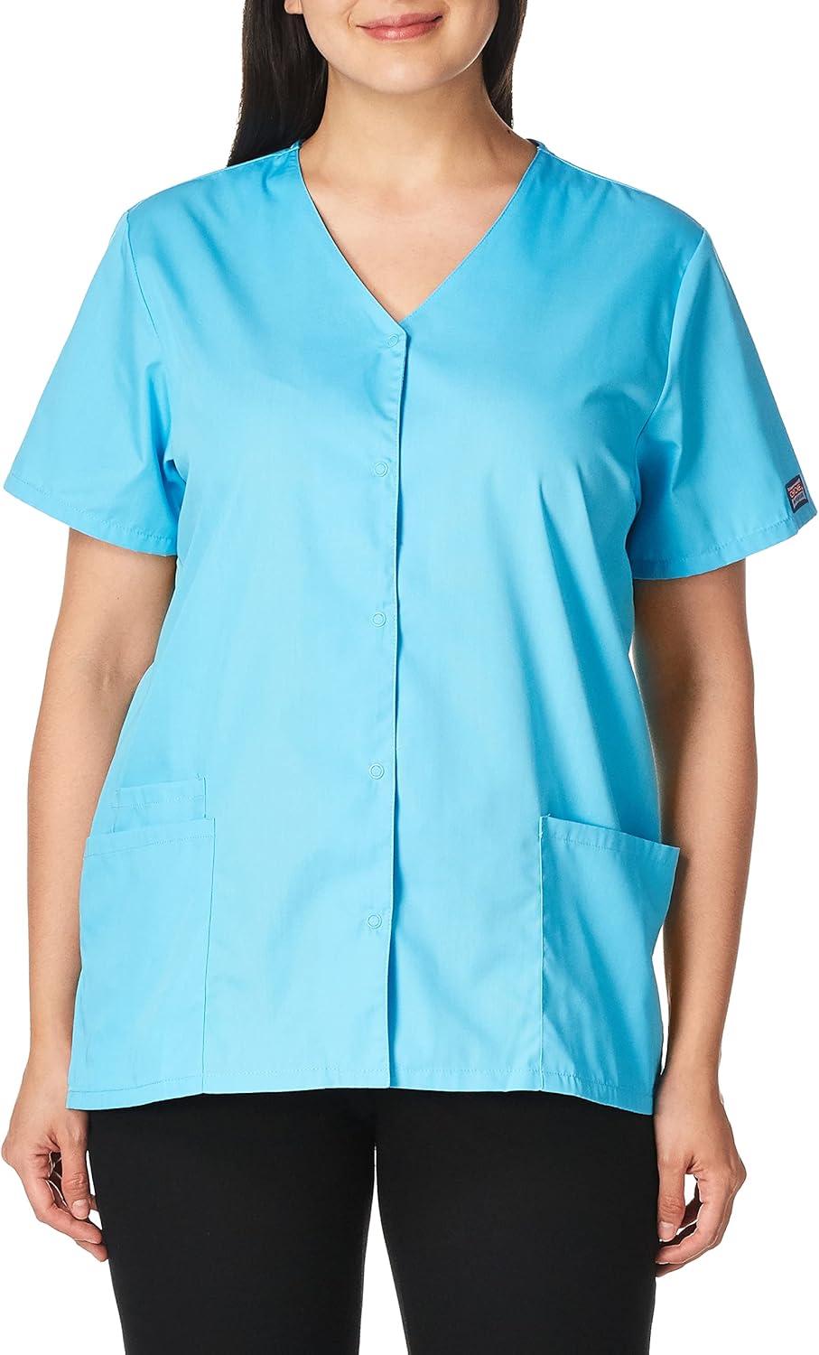 imageScrubs for Women Workwear Originals Snap Front Top 4770Turquoise