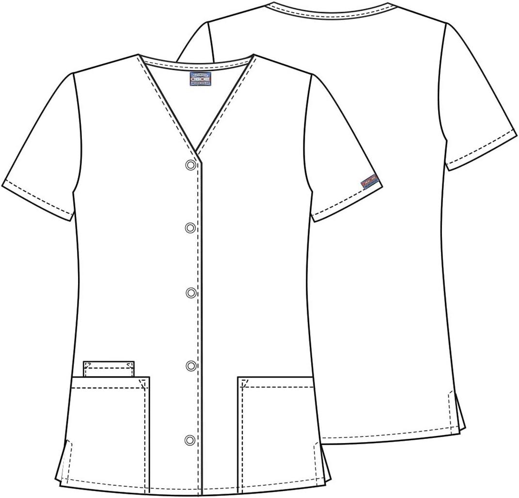 imageScrubs for Women Workwear Originals Snap Front Top 4770White