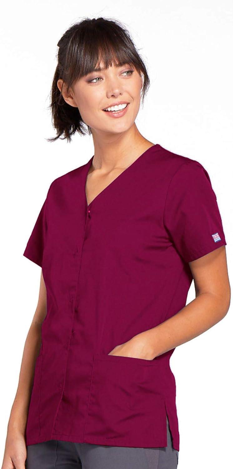 imageScrubs for Women Workwear Originals Snap Front Top 4770Wine