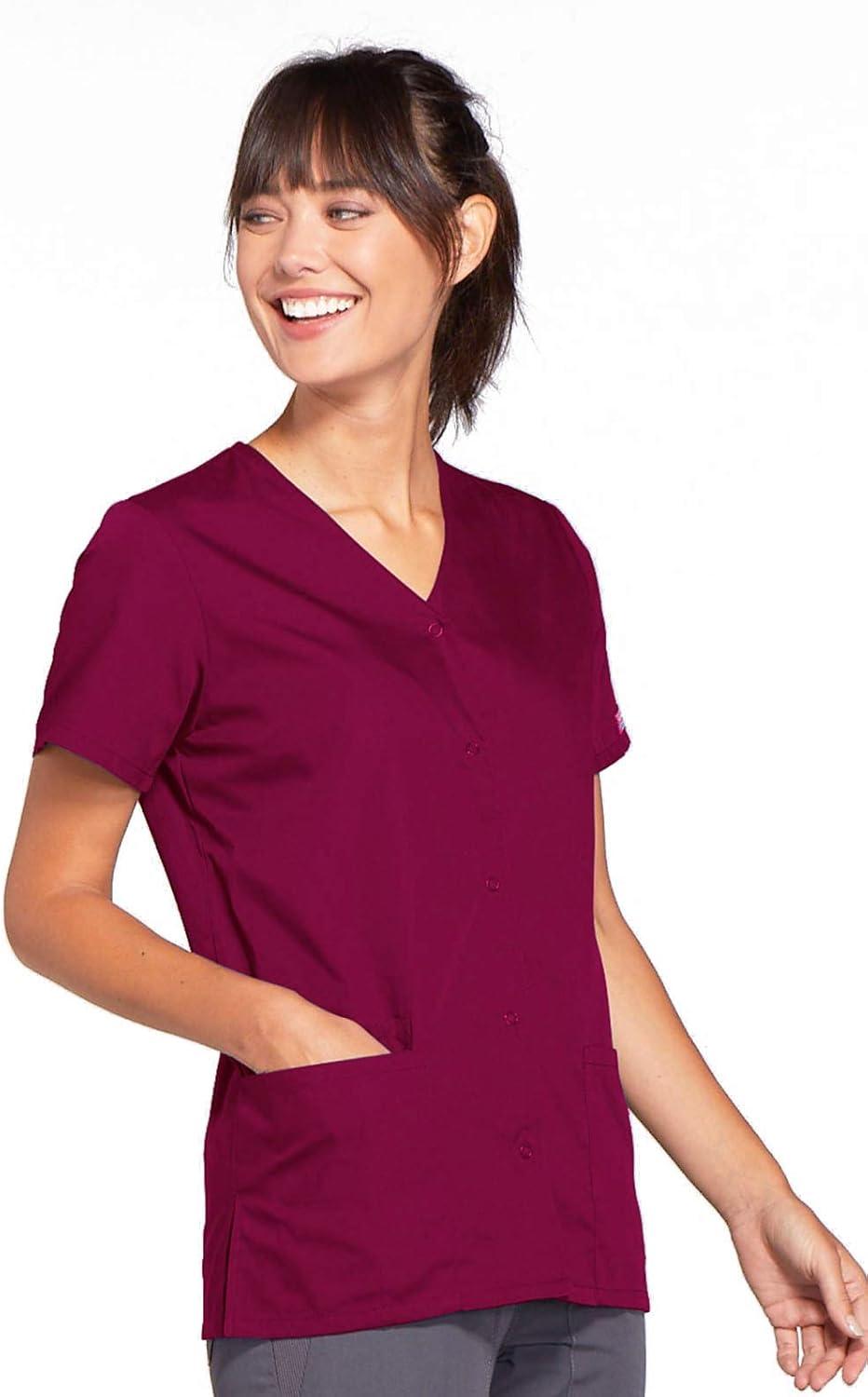 imageScrubs for Women Workwear Originals Snap Front Top 4770Wine