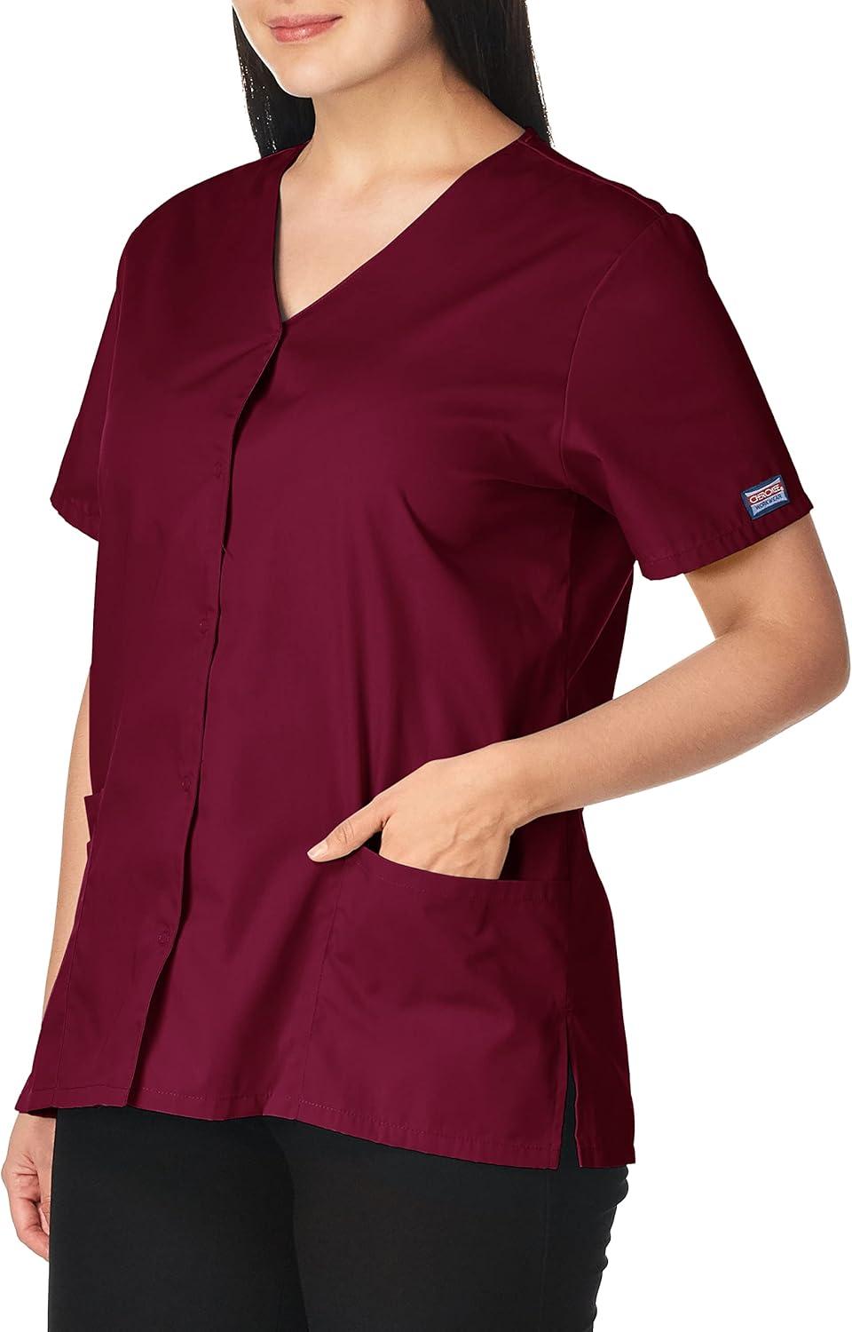 imageScrubs for Women Workwear Originals Snap Front Top 4770Wine