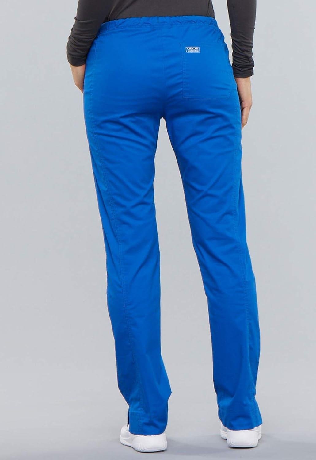 imageWorkwear Core Stretch Women Scrubs Pant Mid Rise Straight Leg Drawstring 4203Royal