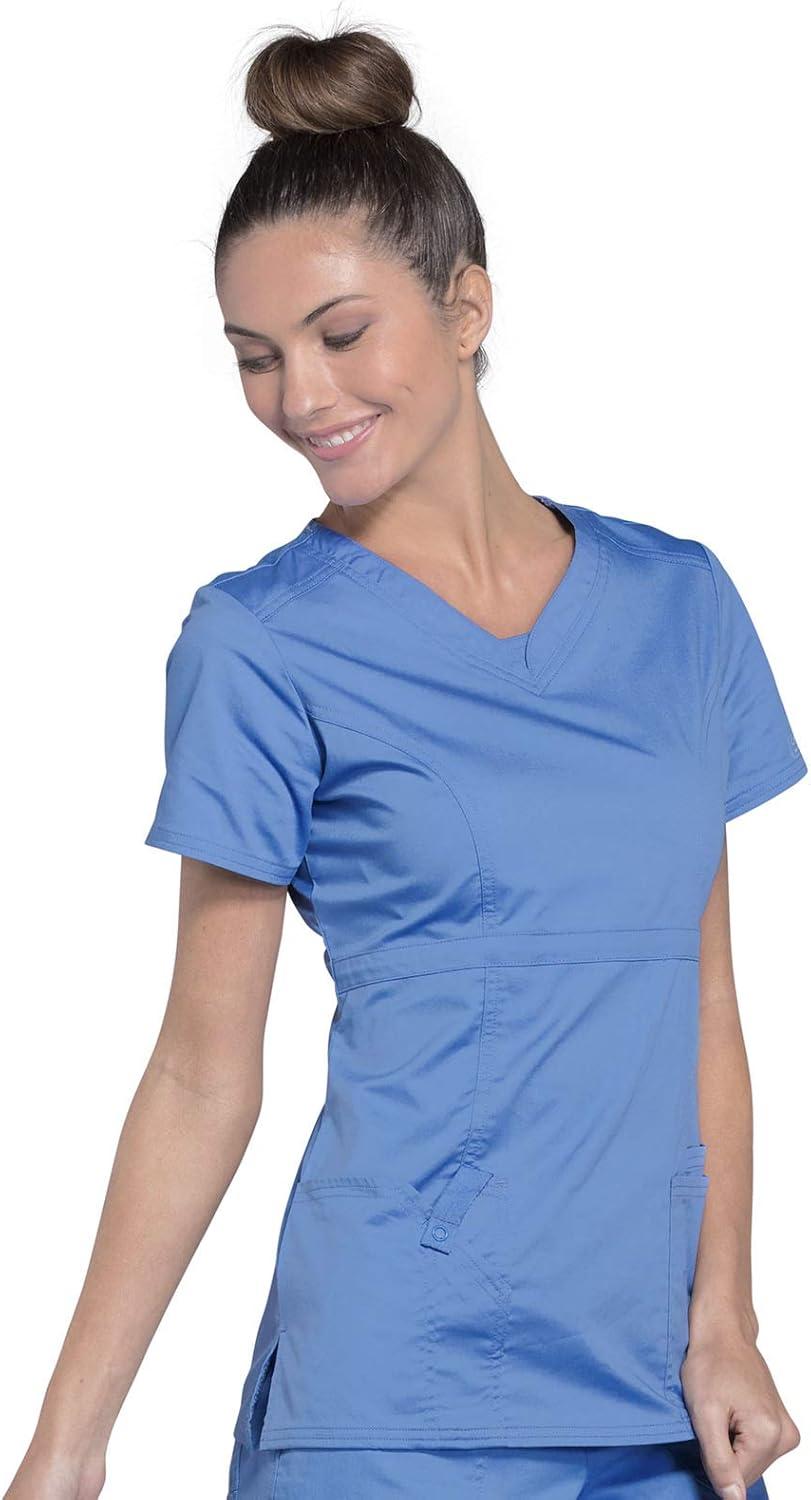 imageWorkwear Core Stretch Women Scrubs Top VNeck 24703Ciel