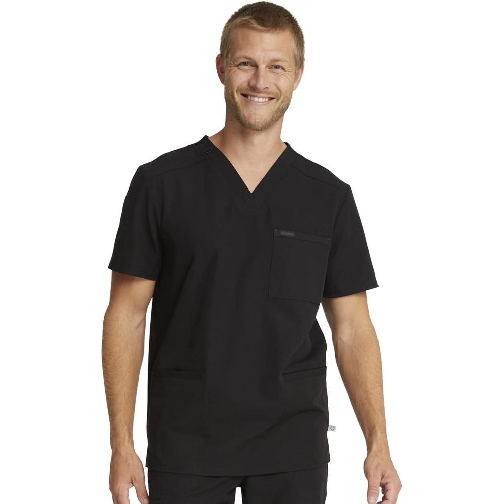 imageCherokee Euphoria Men Scrubs Top VNeck CK888ABlack