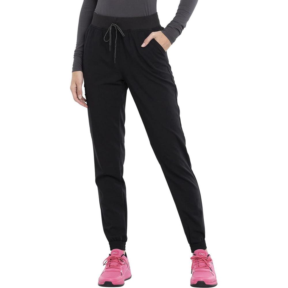 imageCherokee Euphoria Women Scrubs Pant Mid Rise Jogger CK260ABlack