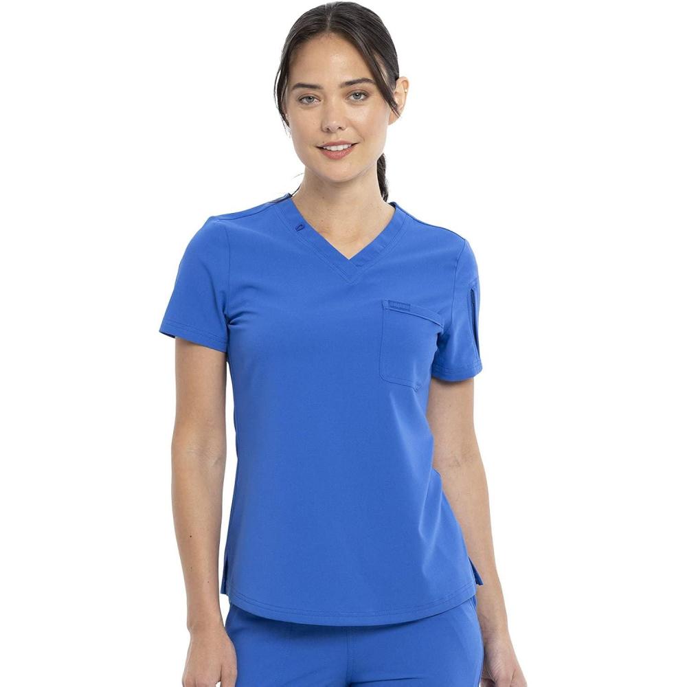 imageCherokee Euphoria Women Scrubs Top Tuckable VNeck CK788ARoyal