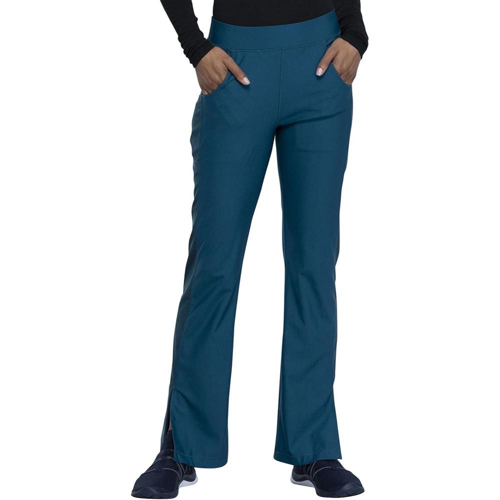 imageCherokee Form Women Scrubs Pant Mid Rise Moderate Flare Leg Pullon CK091Blue