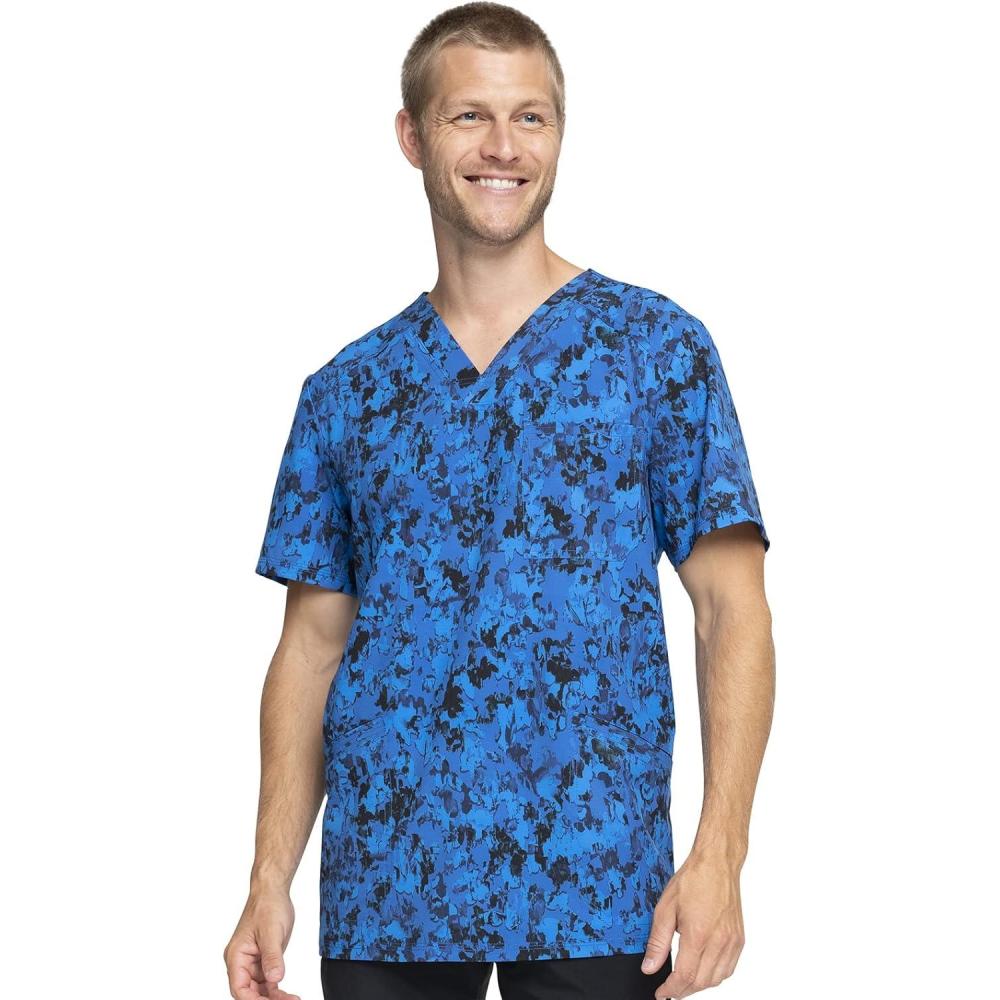 imageCherokee Infinity Men Scrubs Top VNeck CK920Paint That Grand