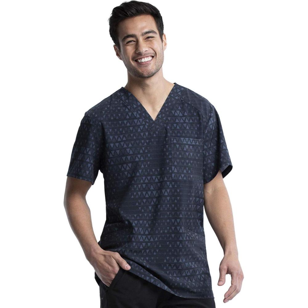 imageCherokee Infinity Men Scrubs Top VNeck CK920Tri It Out