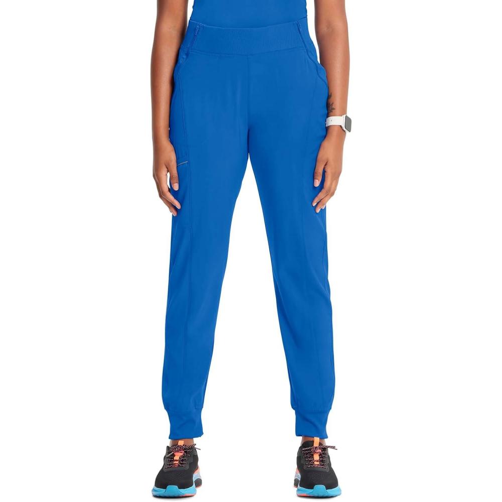 imageCherokee Infinity Womens Scrub Jogger Pants Mid Rise Moisture Wicking WrinkleResistant 360 Stretch 5 Pockets CK110ARoyal