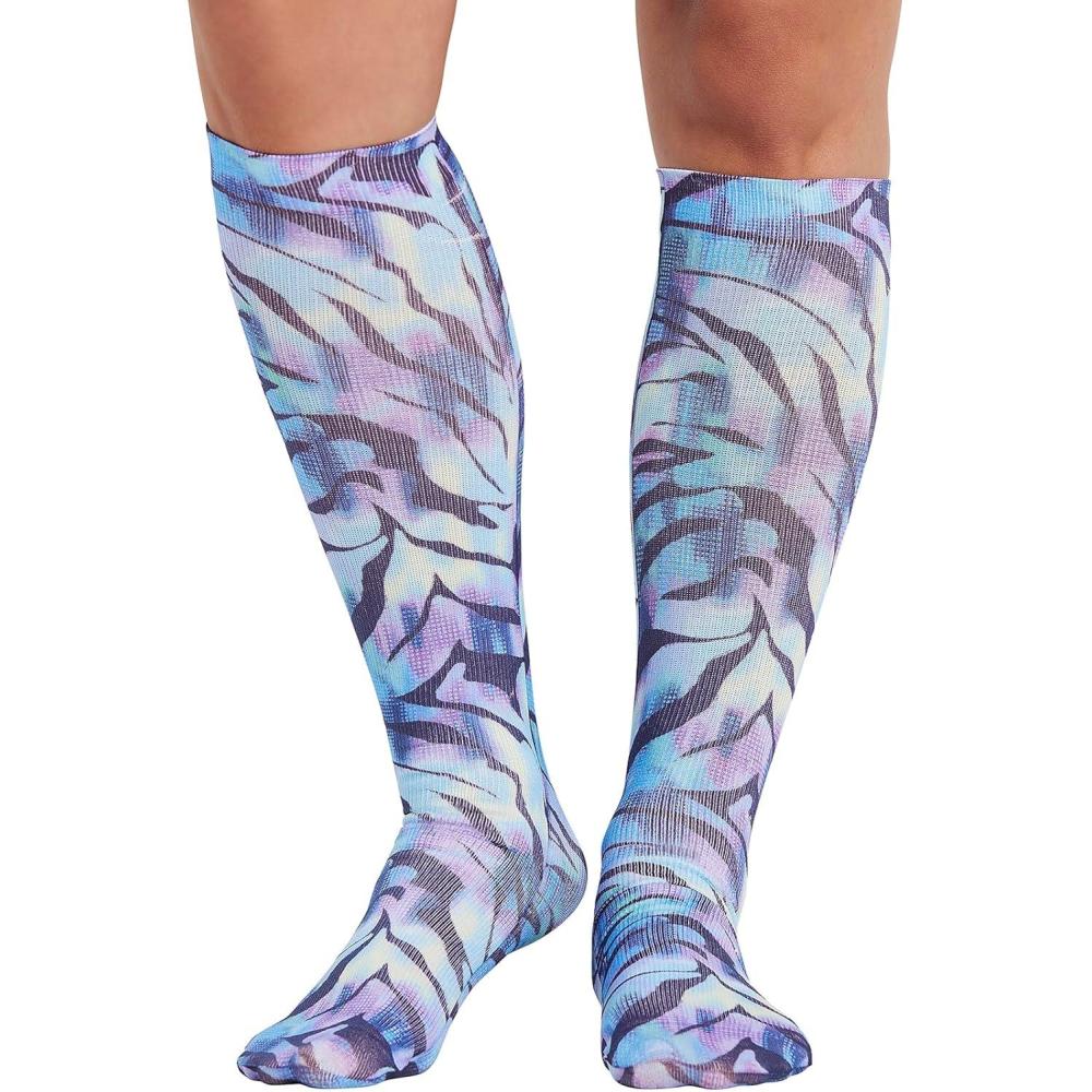 imageCherokee Knee High Compression Socks 815 mmHg Lightweight Printed Support Stockings 1 Pair COMFORTSUPPORTWild Abstract