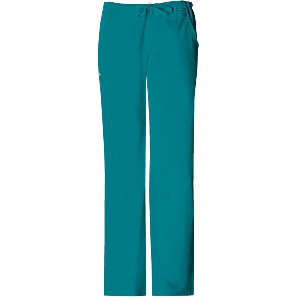 imageCherokee Luxe Women Scrubs Pant Low Rise Straight Leg Drawstring 1066Teal