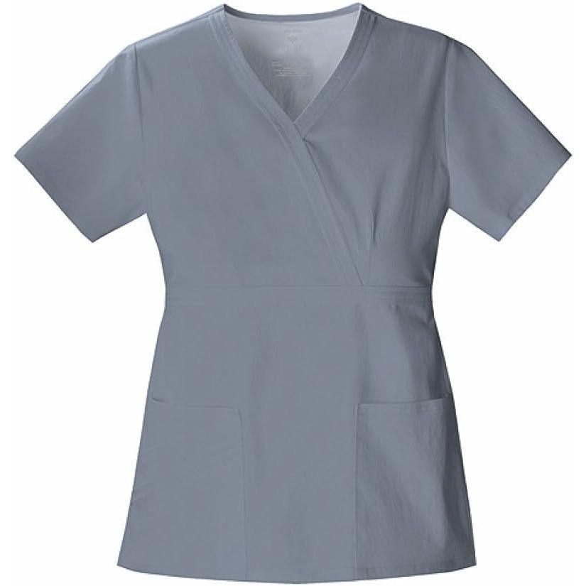 imageCherokee Luxe Women Scrubs Top Mock Wrap 1841Grey