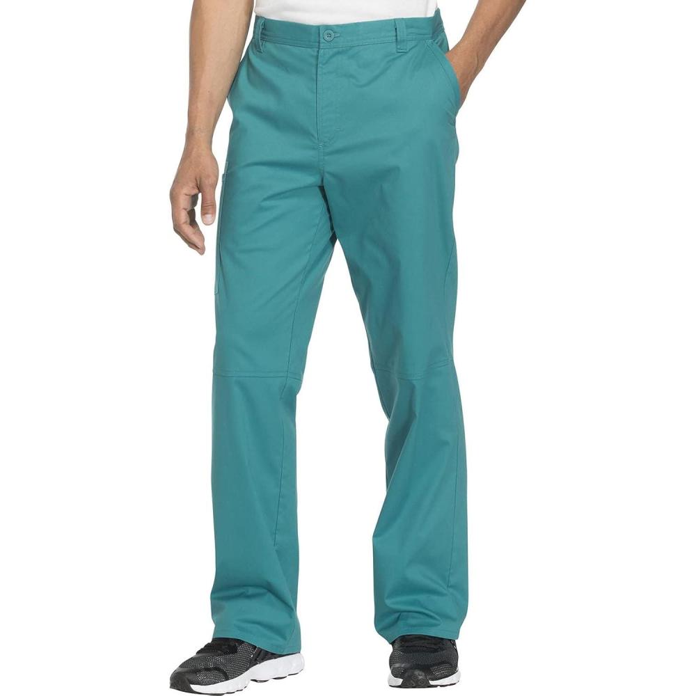imageCherokee Men Scrubs Pant Workwear Core Stretch Fly Front WW200Teal