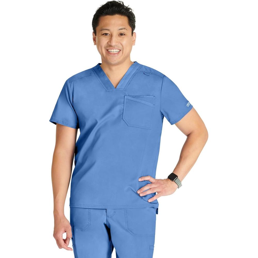 imageCherokee Men Scrubs Top Workwear Revolution VNeck WW751Ciel
