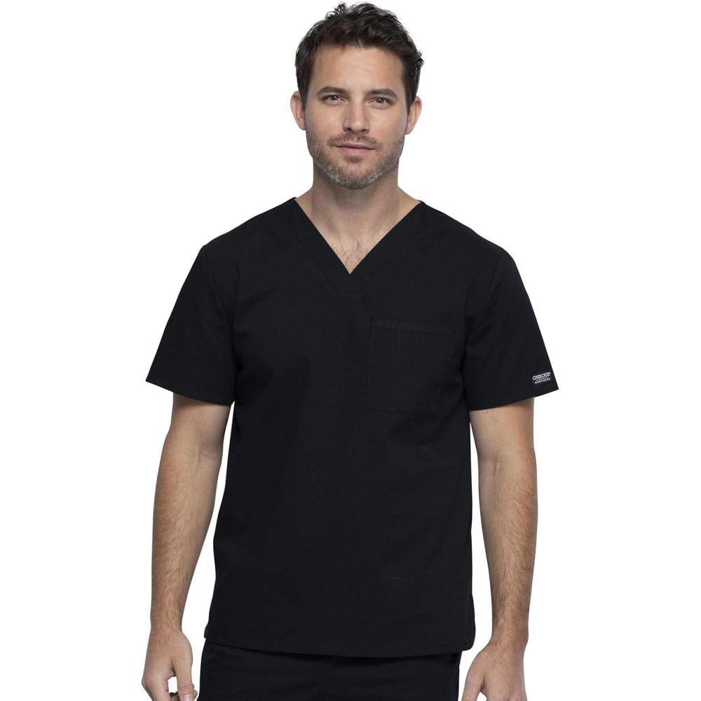 imageCherokee Men amp Women Scrubs Top Workwear Professionals Tuckable VNeck WW644Black
