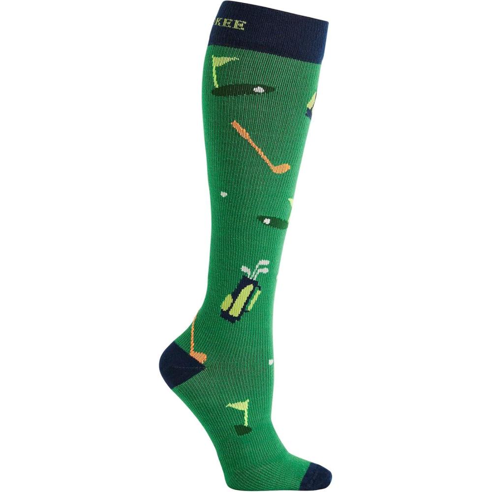 imageCherokee Mens Compression Socks 1015 mmHg Knee High Colorful Print Lightweight 1 Pair Pack MPRINTSUPPORTBest By Par