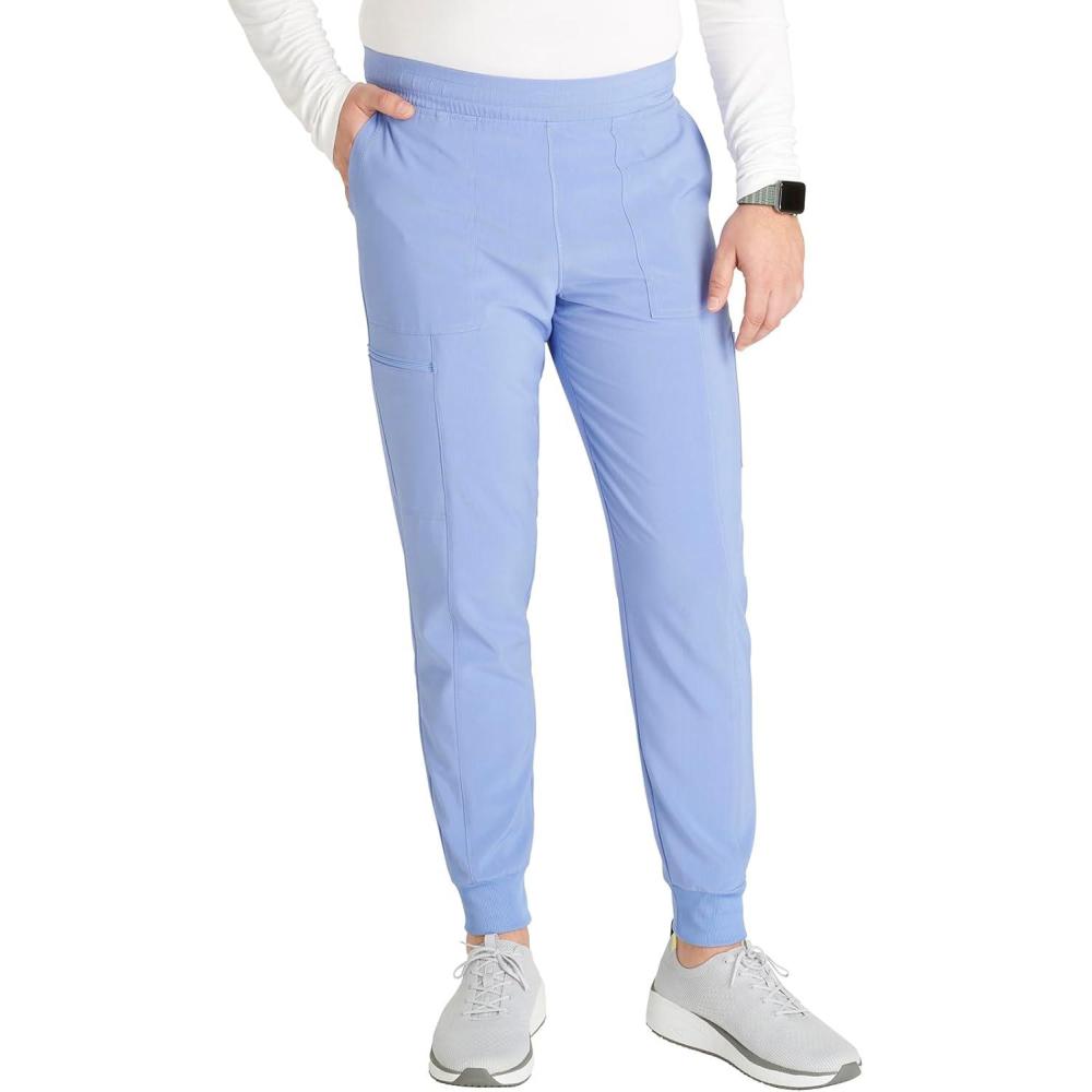 imageCherokee Mens Pullon Jogger with 5 Pockets Elastic Waistband Front Leg Seams and RibKnit Cuffs CK224ACiel