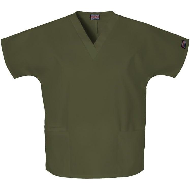 imageCherokee Scrub for Women VNeck Top Traditional fit with Dolman Sleeve and Fade Resistant Fabric 4700Dark Olive