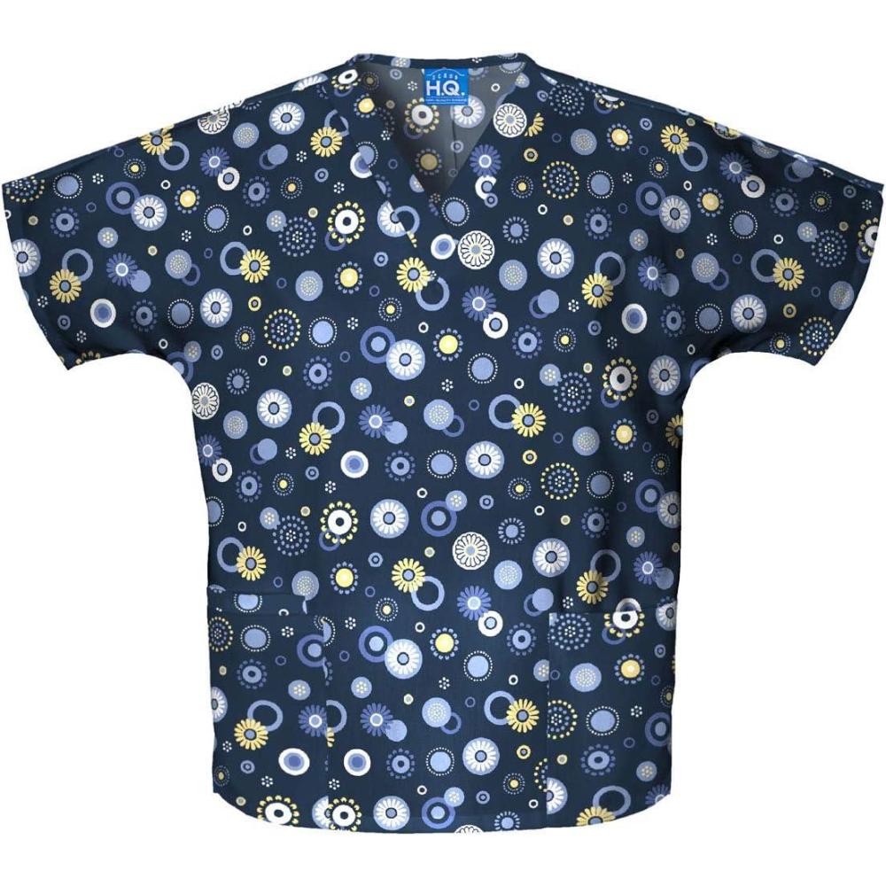 imageCherokee Scrub for Women VNeck Top Traditional fit with Dolman Sleeve and Fade Resistant Fabric 4700Dots Wonderful