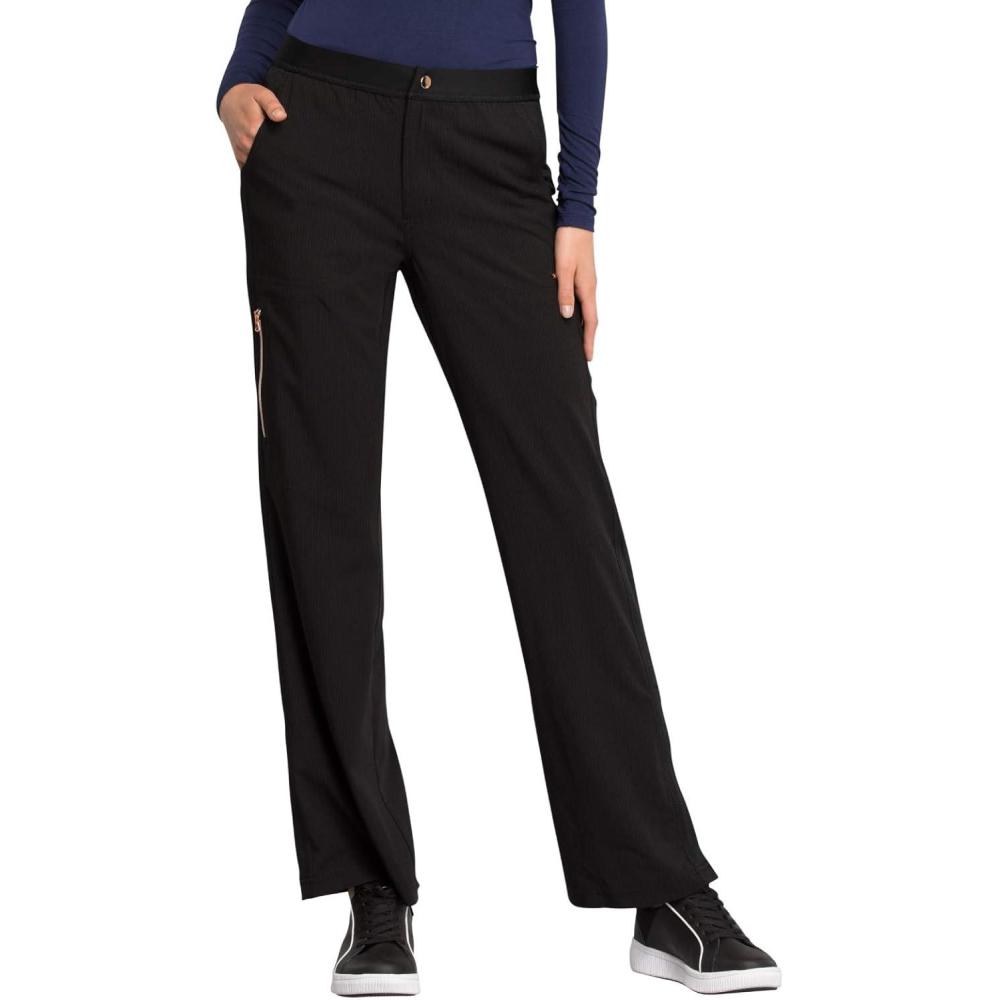 imageCherokee Statement Women Scrubs Pant Natural Rise Flare Leg CK060Black