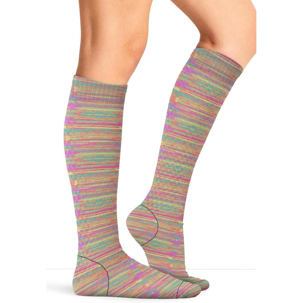 imageCherokee Unisex Knee High Compression Socks 1520 mmHg Arch Support MoistureWicking 1 Pair LXSUPPORTBright Space