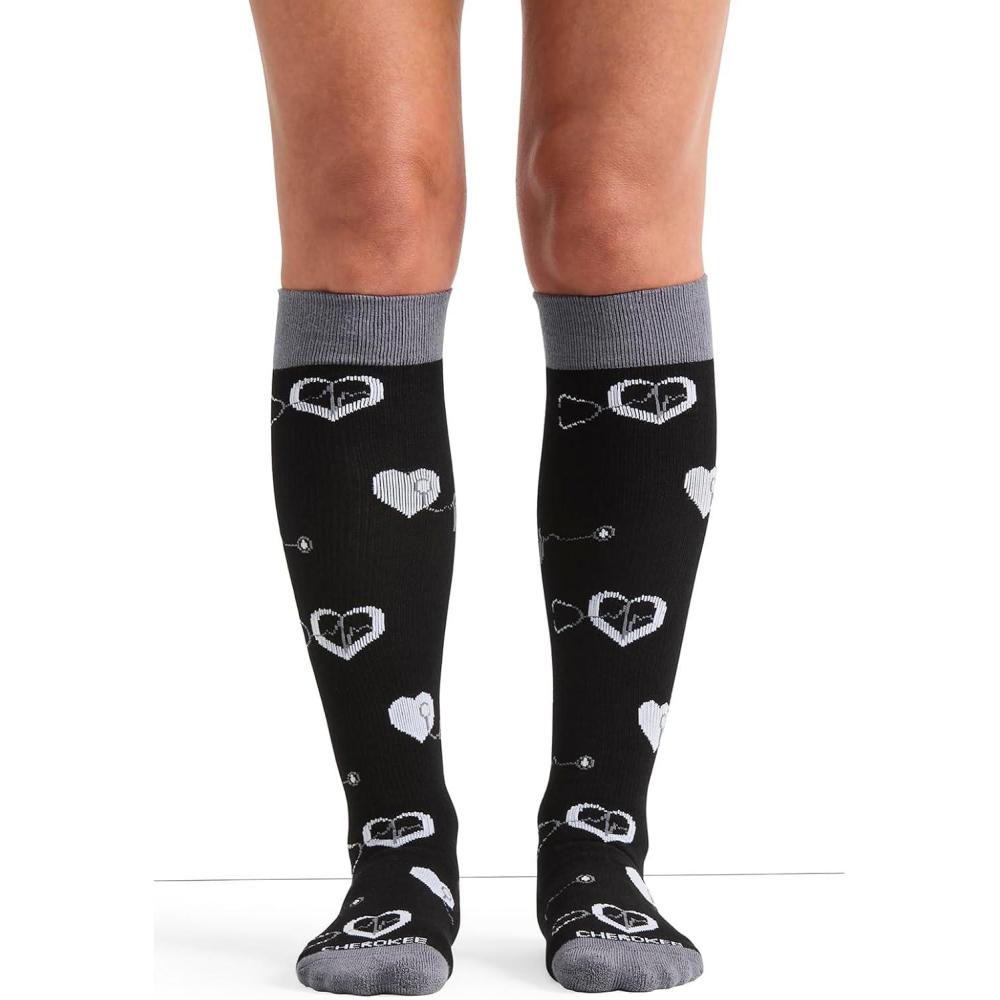 imageCherokee Unisex Knee High Compression Socks 1520 mmHg Arch Support MoistureWicking 1 Pair LXSUPPORTTools of Love