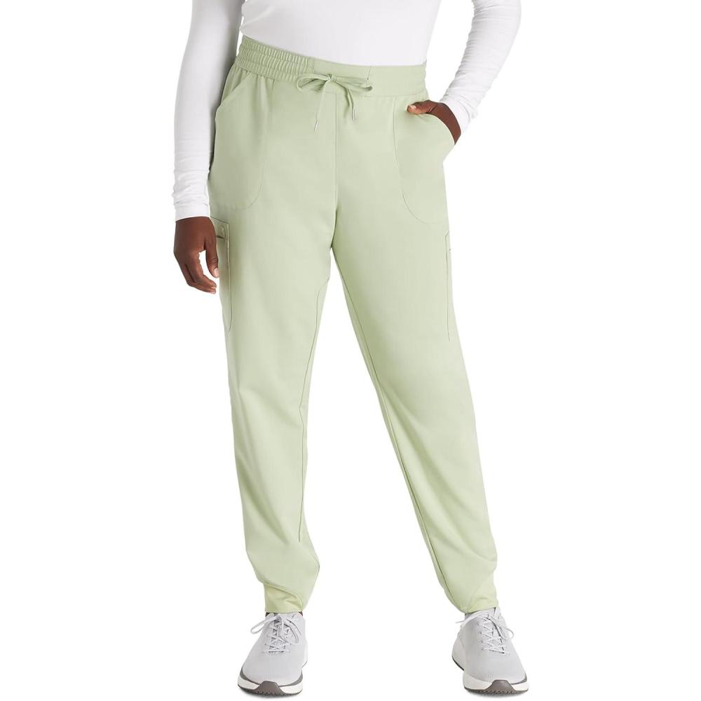 imageCherokee Women MidRise PullOn Scrub Jogger Pant with 4 Pockets and Elastic Jogger Waist CK138ACool Cucumber