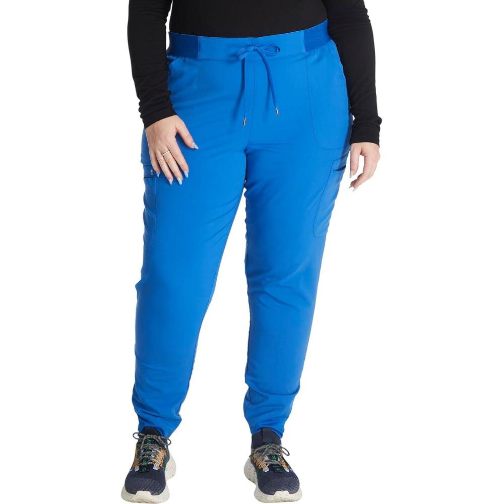imageCherokee Women MidRise PullOn Scrub Jogger Pant with 4 Pockets and Elastic Jogger Waist CK138ARoyal