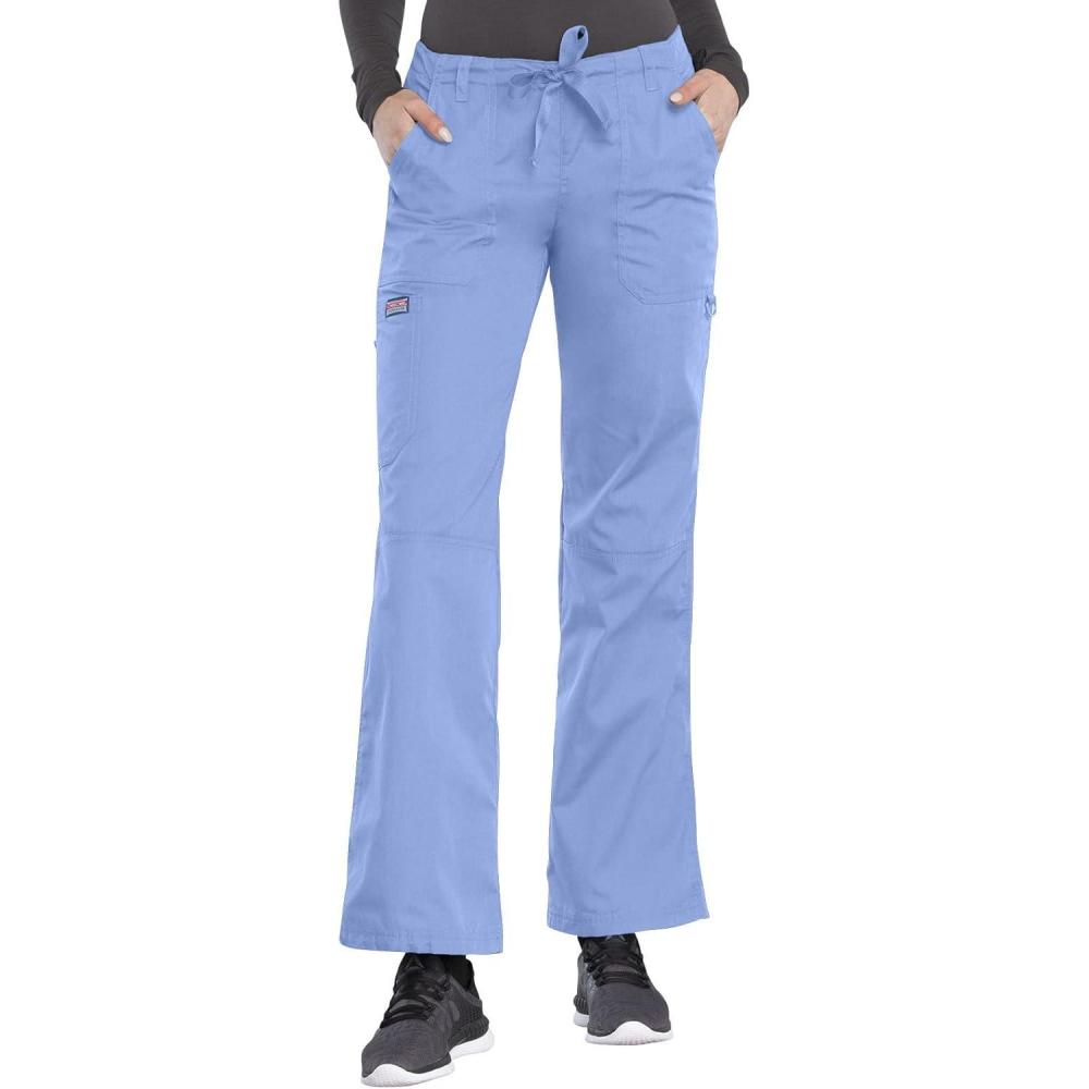 imageCherokee Women Scrubs Pant Workwear Originals Drawstring Cargo 4020Ciel