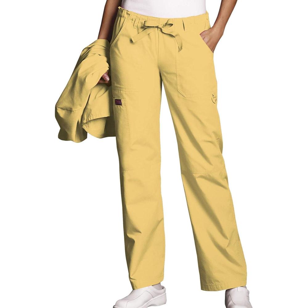imageCherokee Women Scrubs Pant Workwear Originals Drawstring Cargo 4020Dandelion