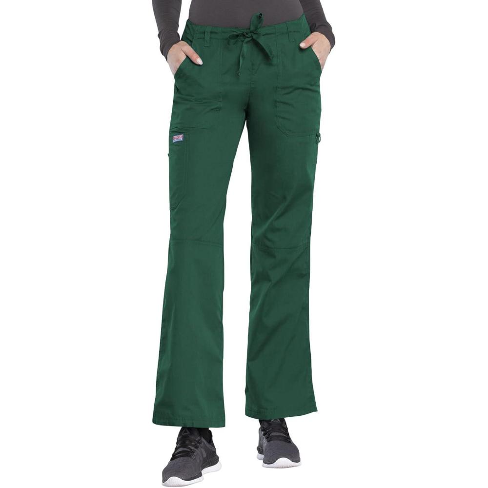 imageCherokee Women Scrubs Pant Workwear Originals Drawstring Cargo 4020Hunter