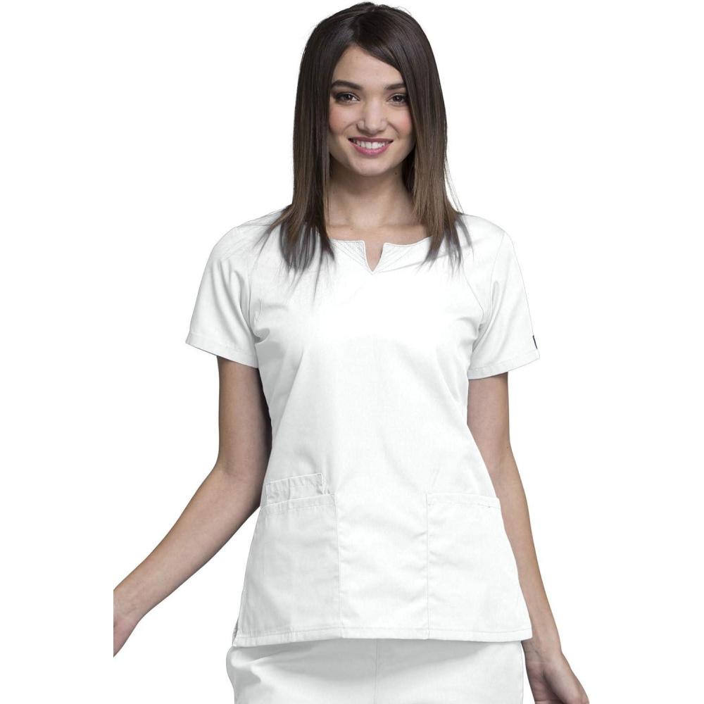 imageCherokee Women Scrubs Top Workwear Originals Round Neck 4824White