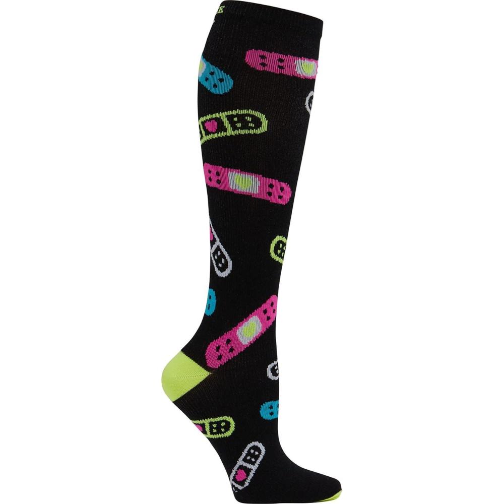 imageCherokee Womens 1015mmHg Compression Socks Fun Print Knee Highs with Light Support Soft Feel PRINTSUPPORTBand Aides