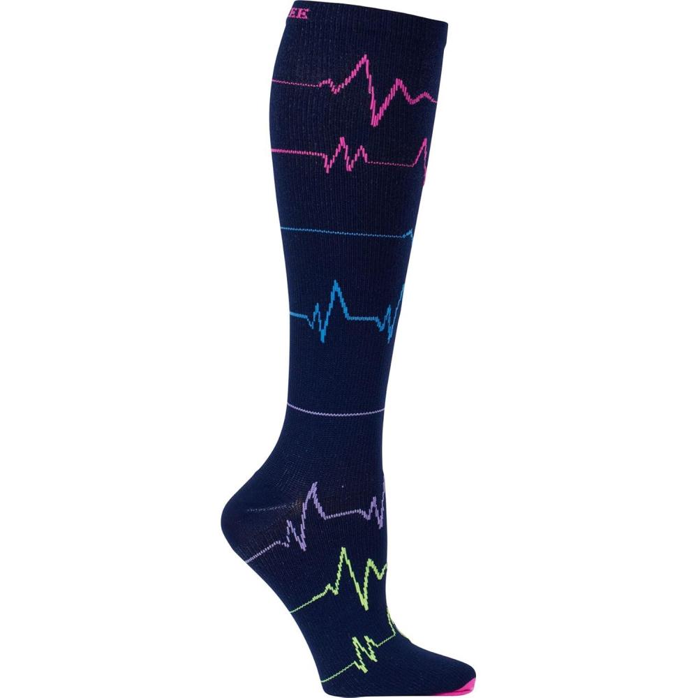 imageCherokee Womens 1015mmHg Compression Socks Fun Print Knee Highs with Light Support Soft Feel PRINTSUPPORTEkg Zigzag