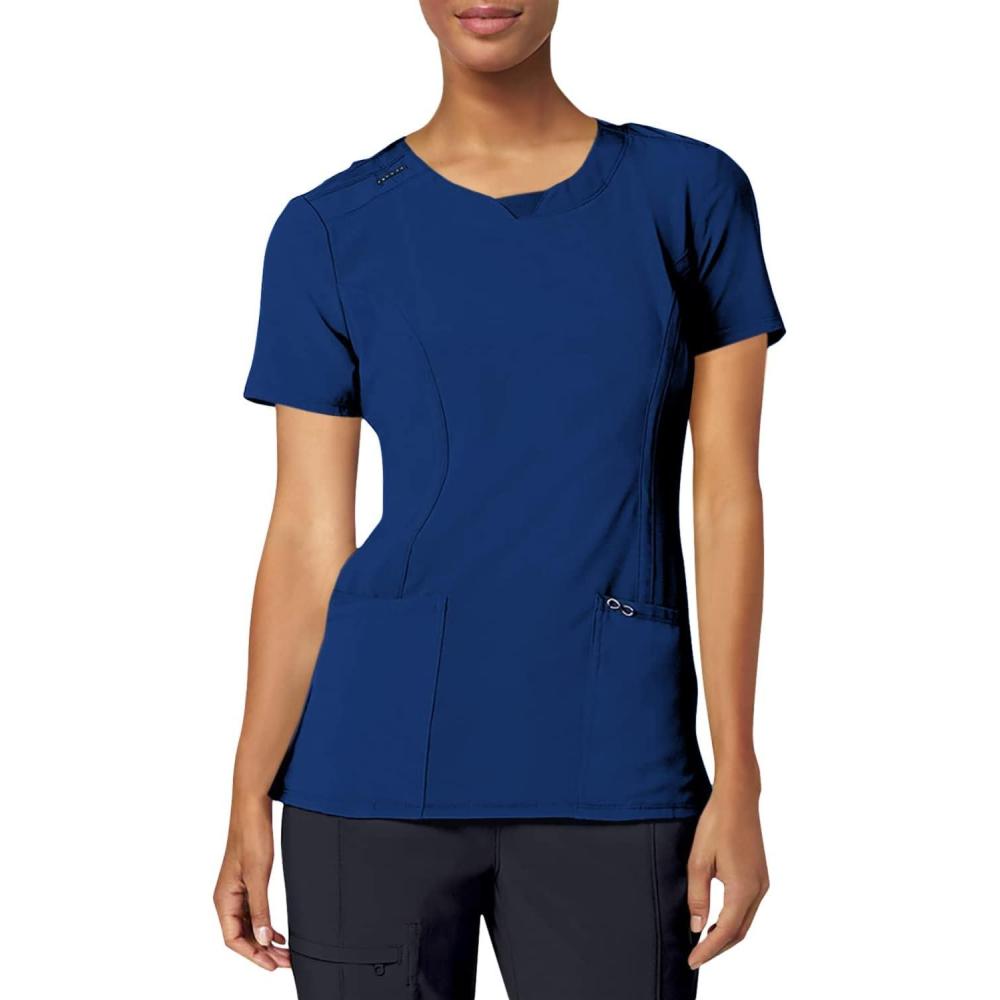 imageCherokee Womens Infinity Crew Neck Scrubs ShirtRoyal