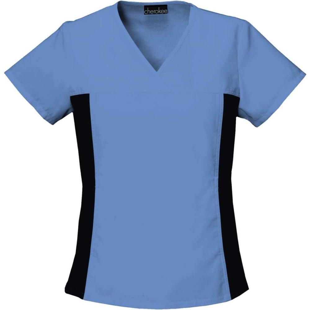 imageCherokee Womens V Neck Scrubs ShirtCiel
