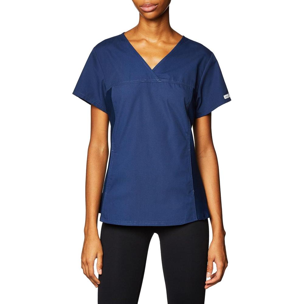 imageCherokee Womens V Neck Scrubs ShirtNavy