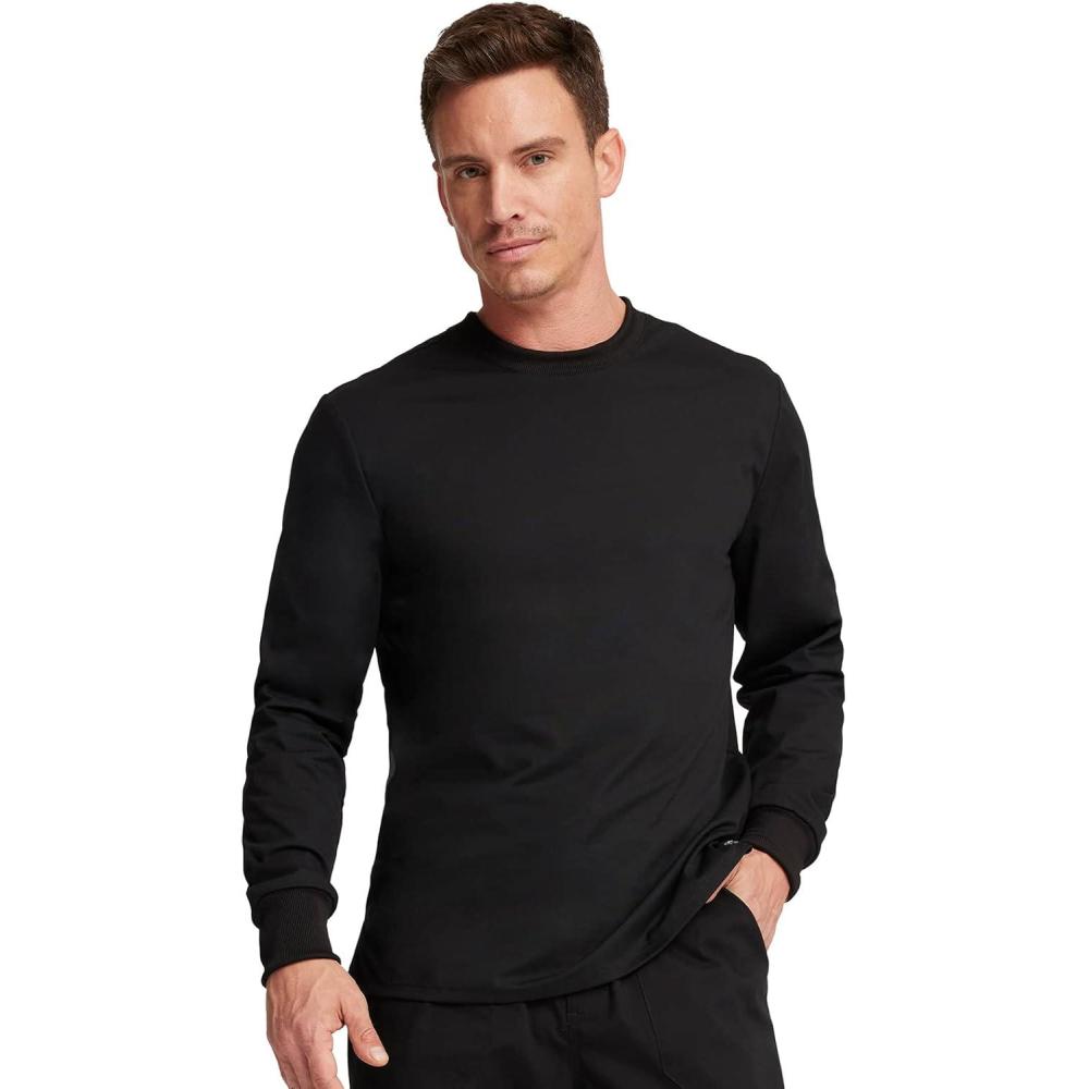 imageCherokee Workwear Professionals Men amp Women Scrubs Top Pocketless Crew Neck WW790Black