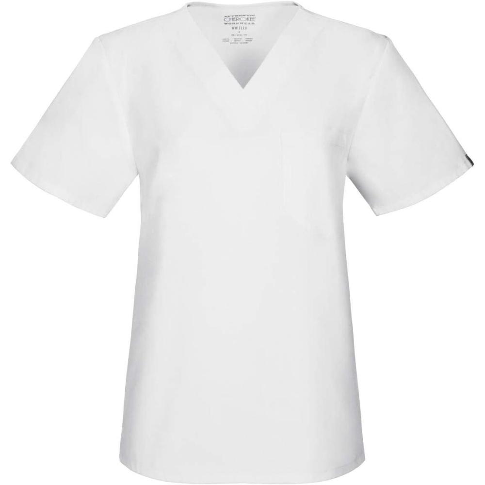 imageCherokee Ww Flex with Certainty Unisex Big VNeck TopWhite