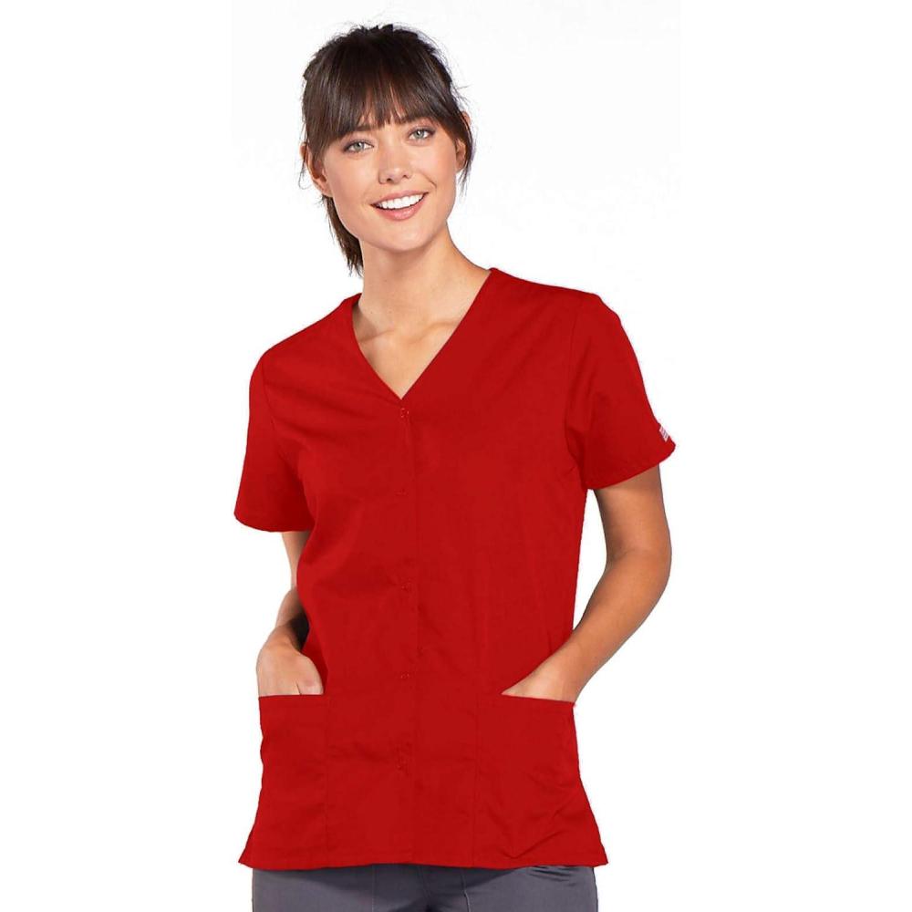 imageScrubs for Women Workwear Originals Snap Front Top 4770Red