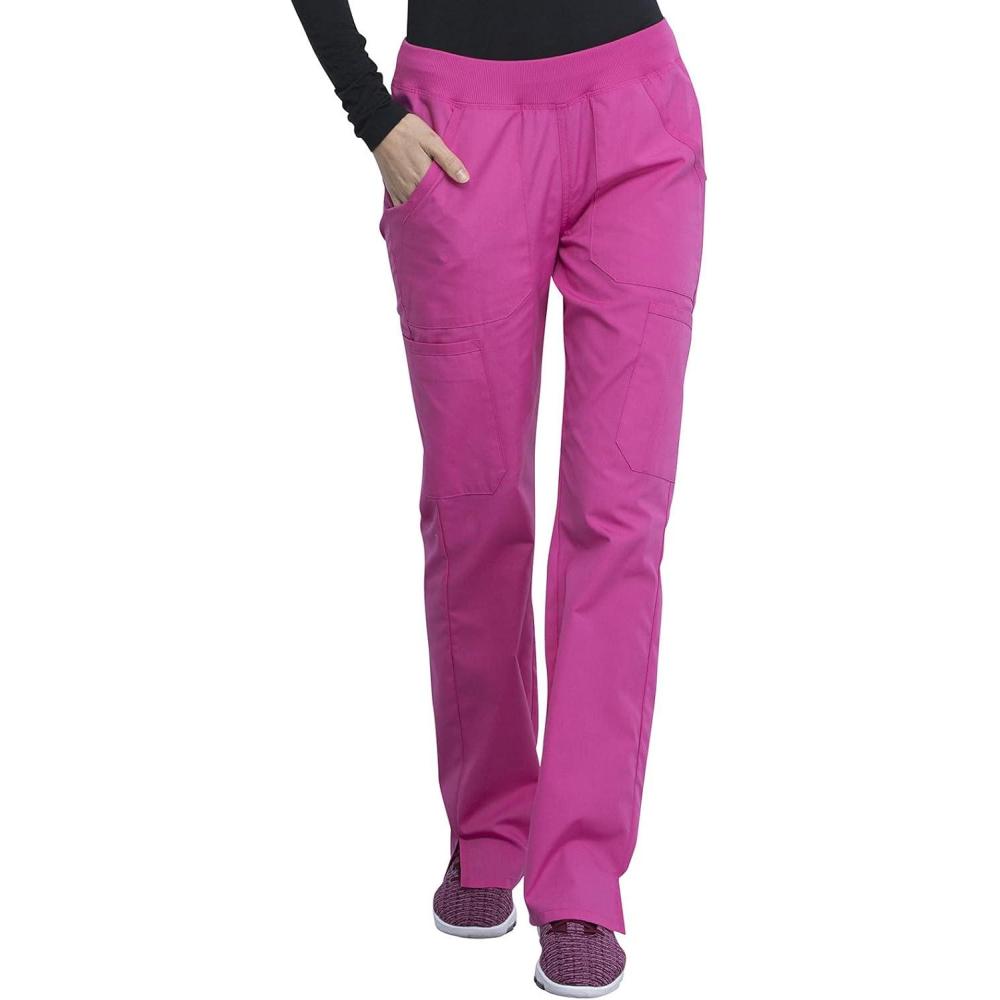 imageWorkwear Originals Women Scrubs Pant Mid Rise Straight Leg Pullon Cargo WW210Shocking Pink