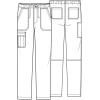 Cherokee Cargo Scrub Pants for Men with Mid Rise Straight Leg Zip Fly WW250AB(Navy)