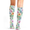 Cherokee Compression Socks for Women & Men – 8-15 mmHg Knee High, Lightweight Sublimation Print, 1 Pair FASHIONSUPPORT(Sweet Succulent)