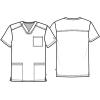 Cherokee Euphoria Men Scrubs Top V-Neck CK888A(Pewter)