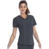 Cherokee Euphoria Women Scrubs Top Tuckable V-Neck CK788A(Pewter)